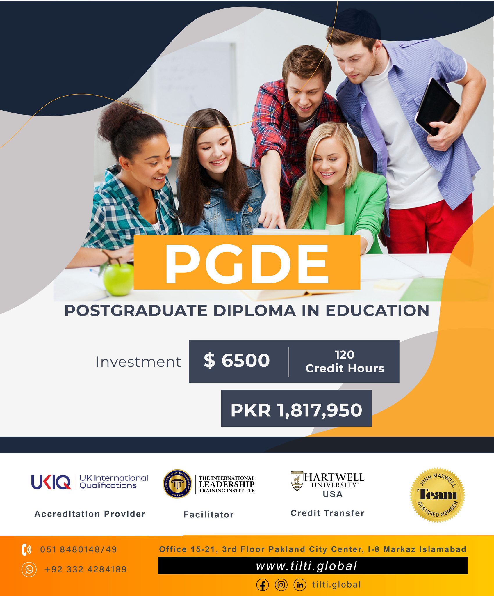 TILTI - The International Leadership Training Institute Facebook ad: Advance your career in education with our 𝐏𝐆𝐃𝐄…