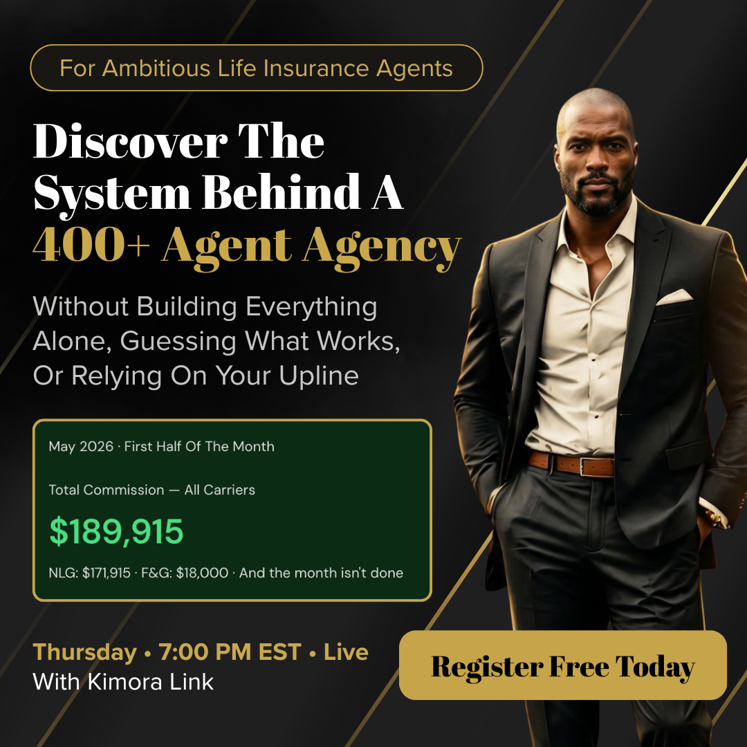 The Legacy Link Facebook ad: Build A 15K+/Month Insurance Business.