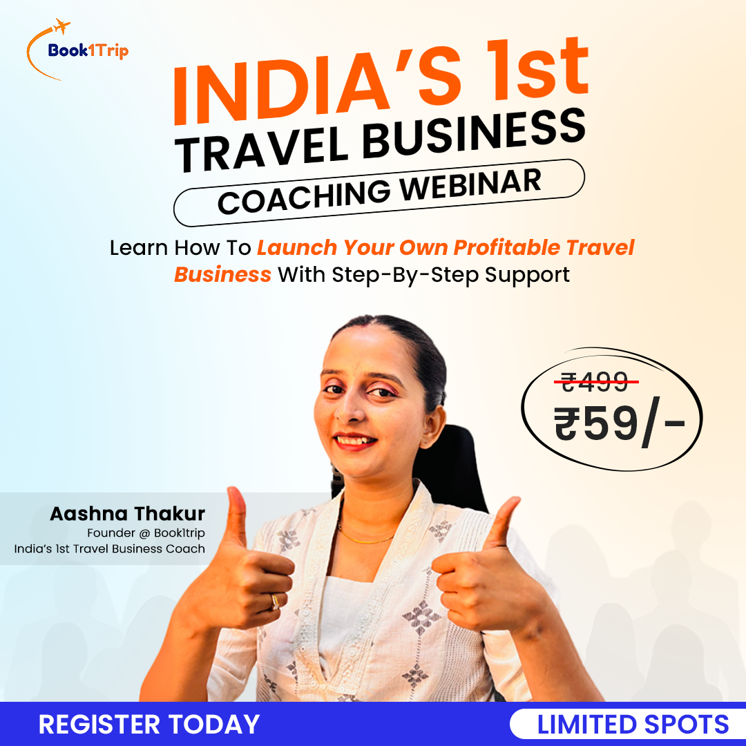 Book1Trip Facebook ad: Start Your Own Travel Business Online