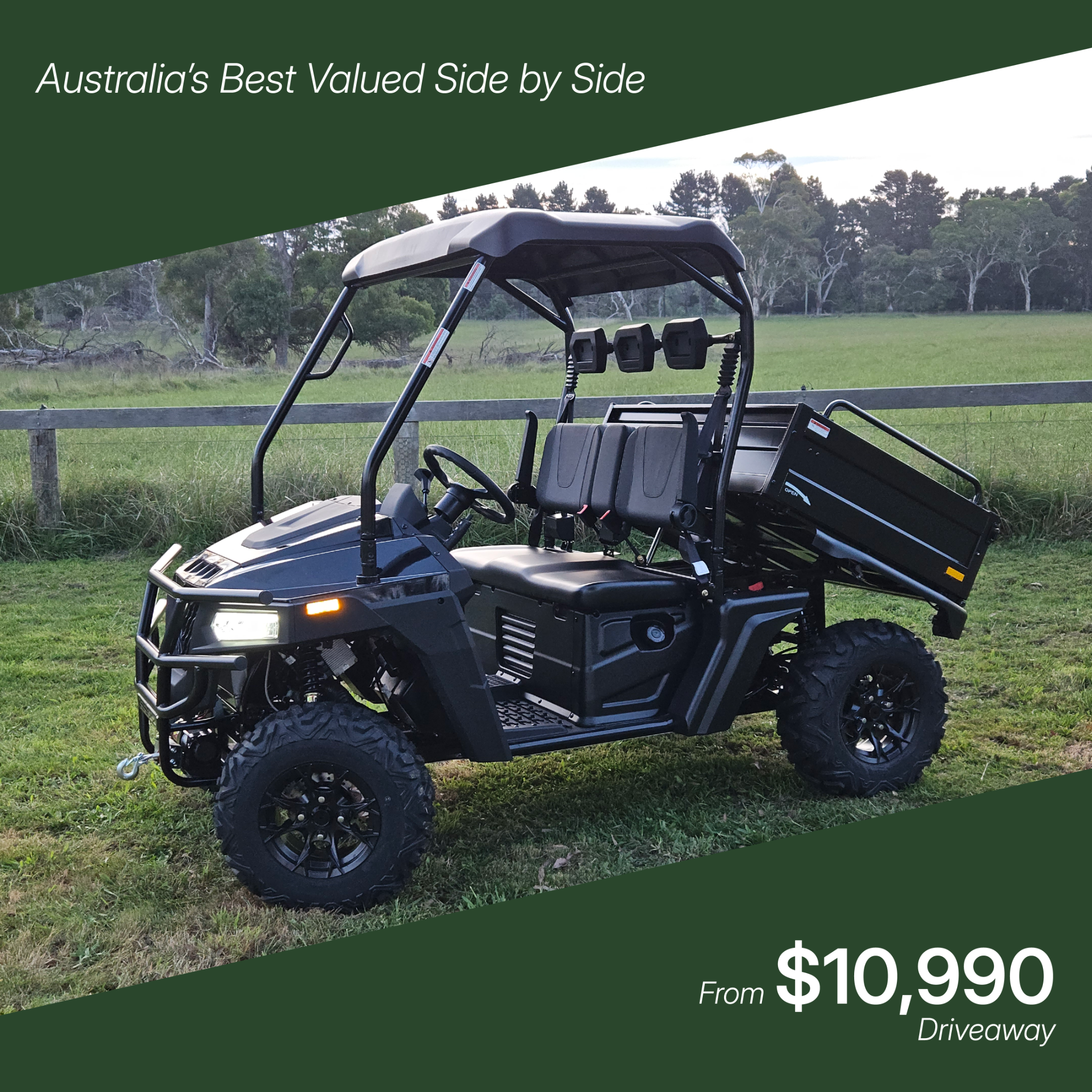 Farmtrek Facebook ad: Farmtrek UTVs are purpose-built to tackle the toughest…