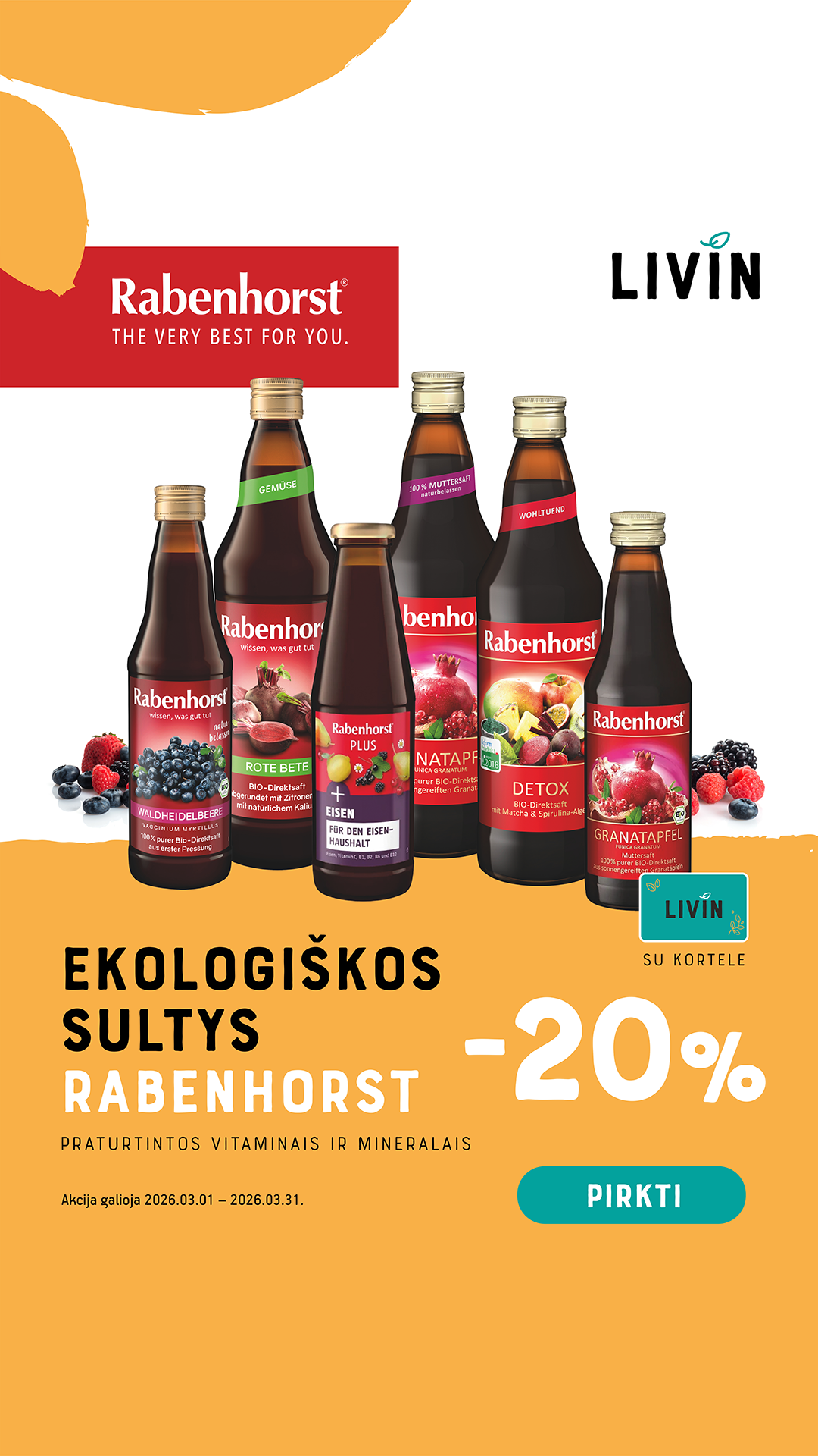 LIVIN sveiki produktai Facebook ad