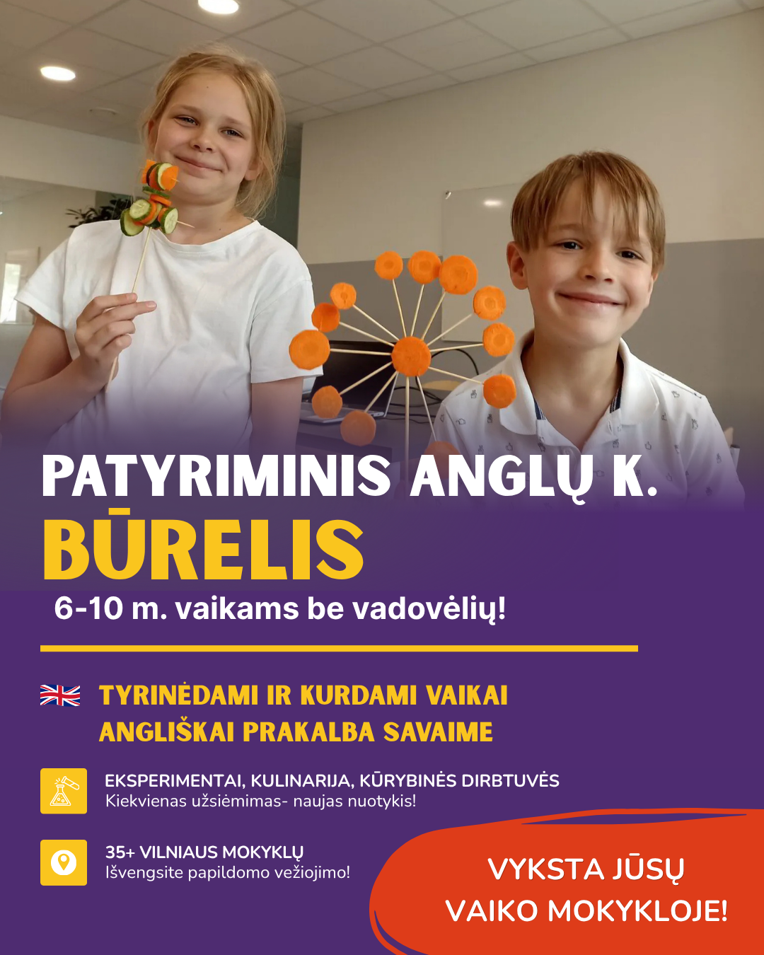 Išminties kristalas - anglų kalba vaikams Facebook ad