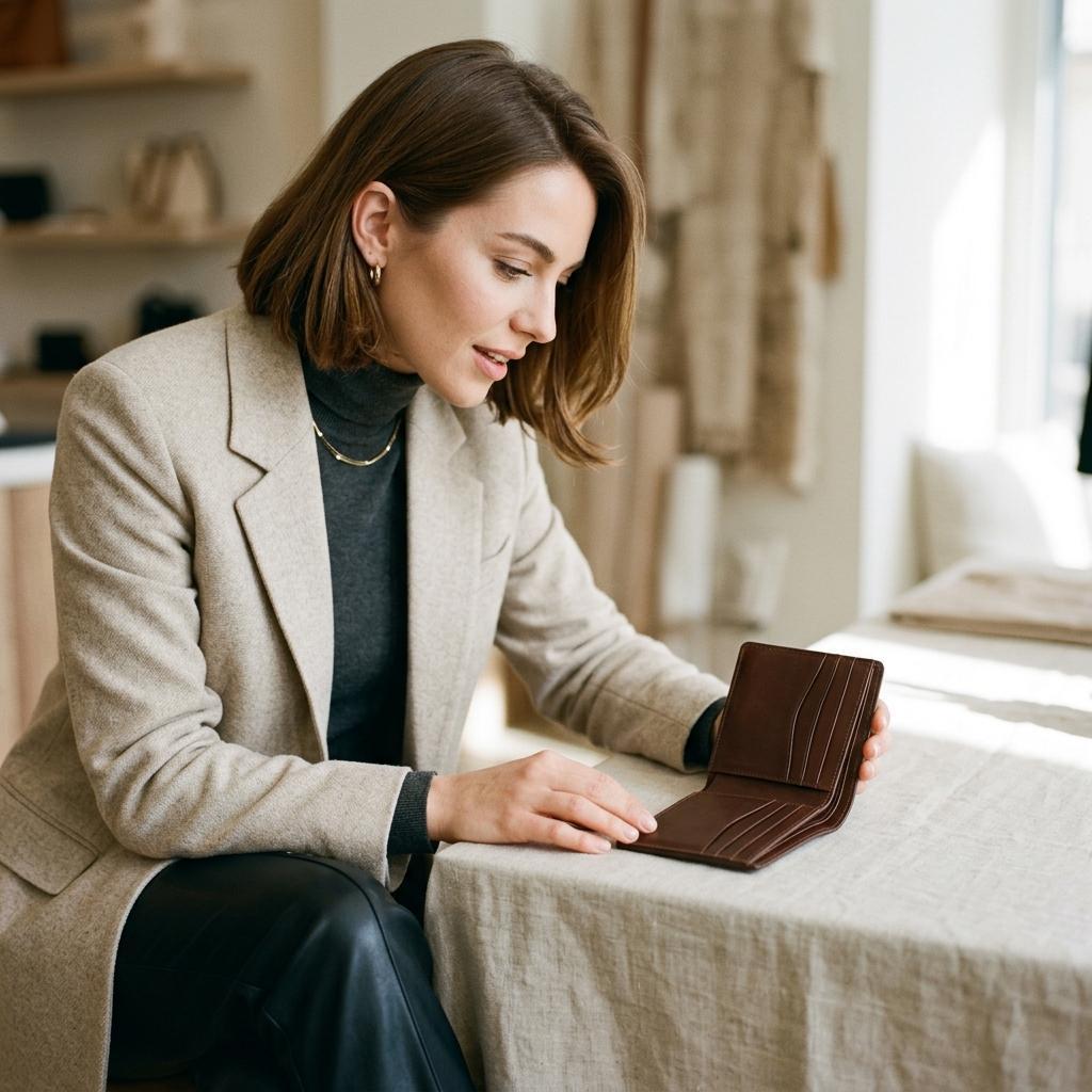 TrendingResults Flashing Facebook ad: Men's Leather Wallet UK.