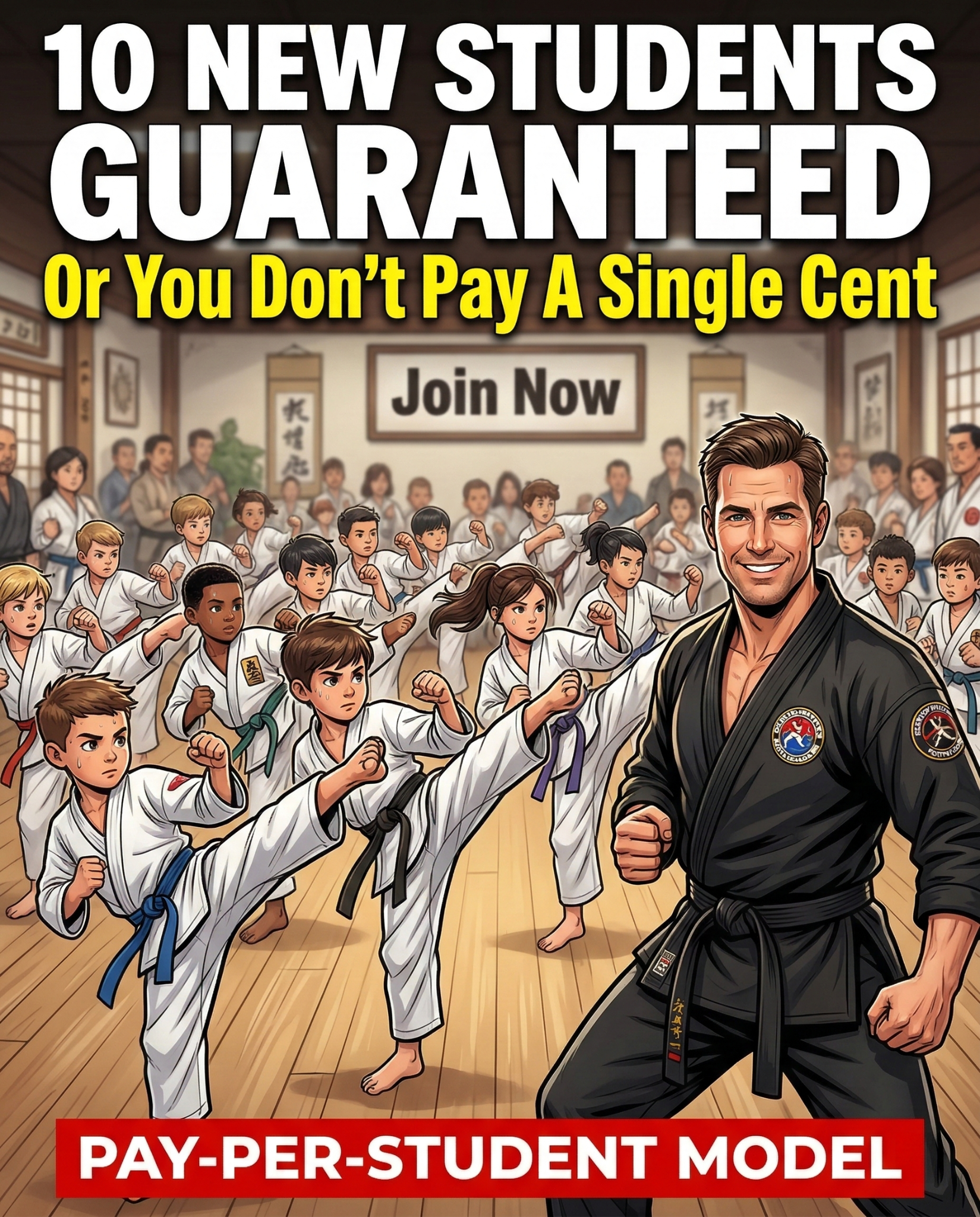 Martial Consulting Facebook ad: You teach, we fill your classes!