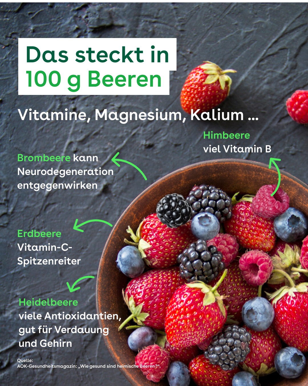 AOK Hessen Facebook ad: Endlich Sommer und bei jeder Familienwanderung kommt früher…