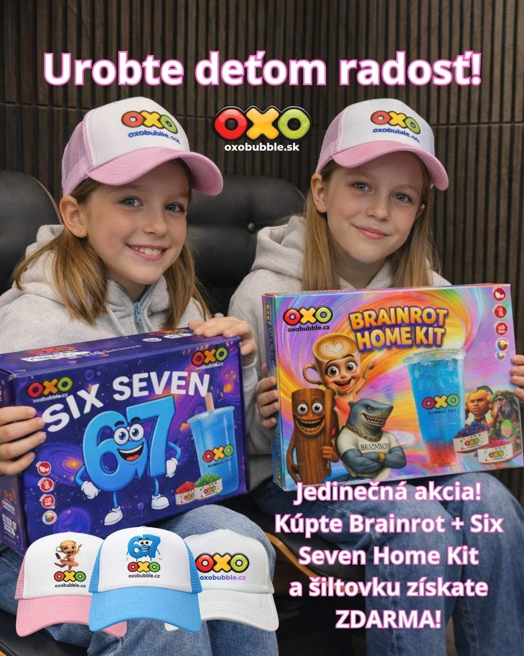 OXO TEA B2B Facebook ad: Získej kšiltovku zdarma