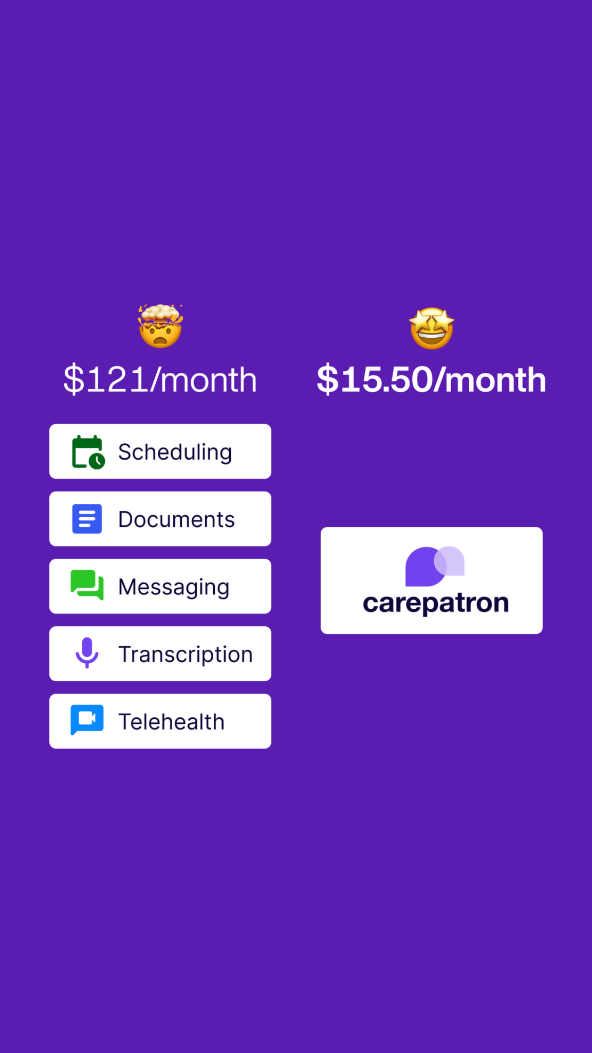 Carepatron Facebook ad from Jun 28, 2026