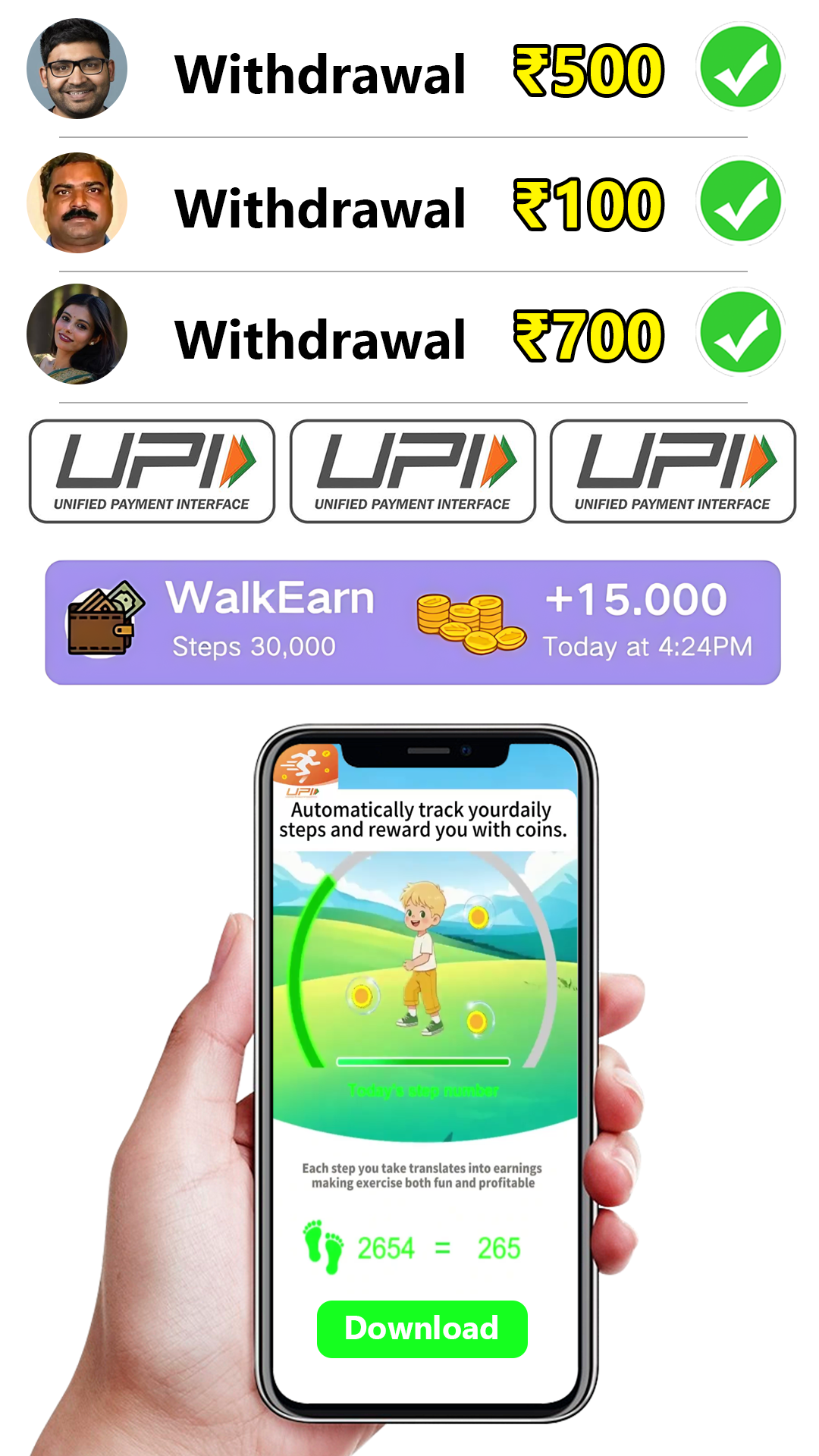 Walk2Cash Facebook ad from Jul 13, 2026