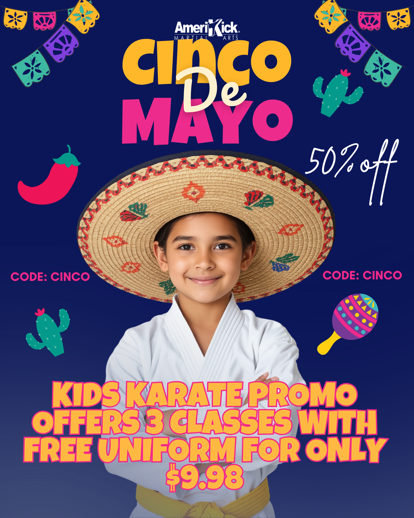 Amerikick Martial Arts Facebook ad