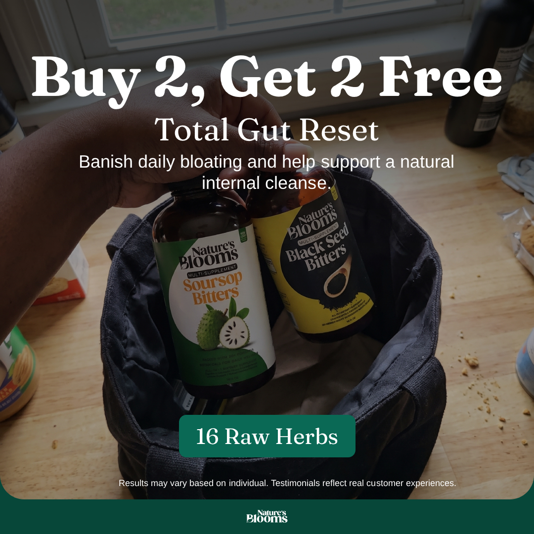 Nature's Blooms Facebook ad: Lock in your 60-day gut reset.