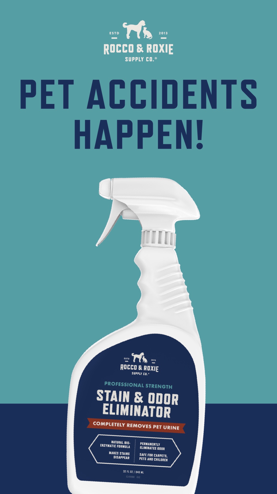 Rocco & Roxie Supply Co Facebook ad from Apr 8, 2026