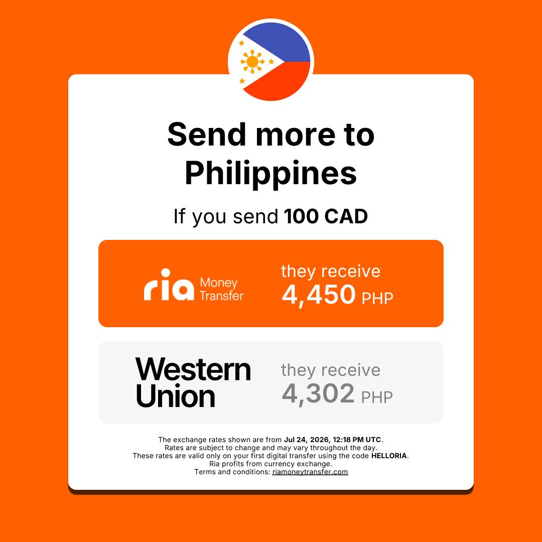 Ria Money Transfer Facebook ad
