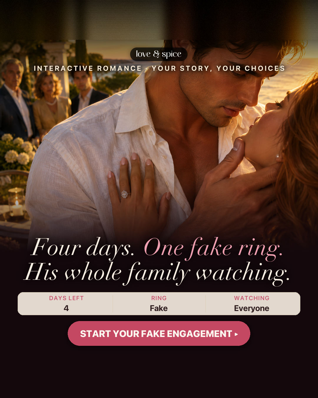 Love & Spice Facebook ad: Start Your Interactive Romance