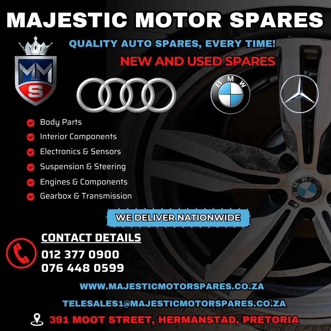 Majestic Motor Spares cc Facebook ad: Get your Mercedes-Benz, BMW or Audi part now!