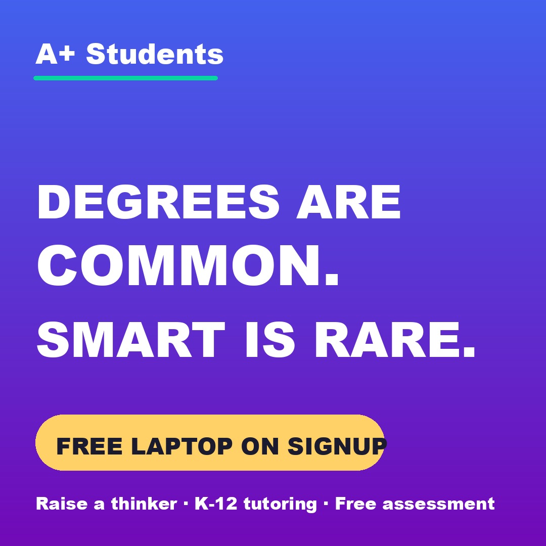 A+ Students Facebook ad