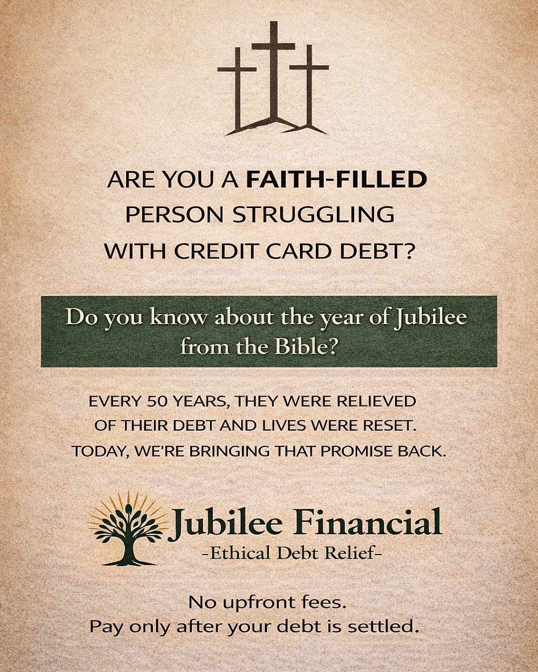 Debtfreejubilee Facebook ad from Apr 7, 2026