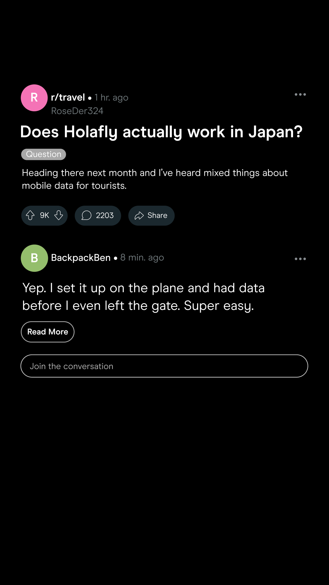 Holafly - English Facebook ad