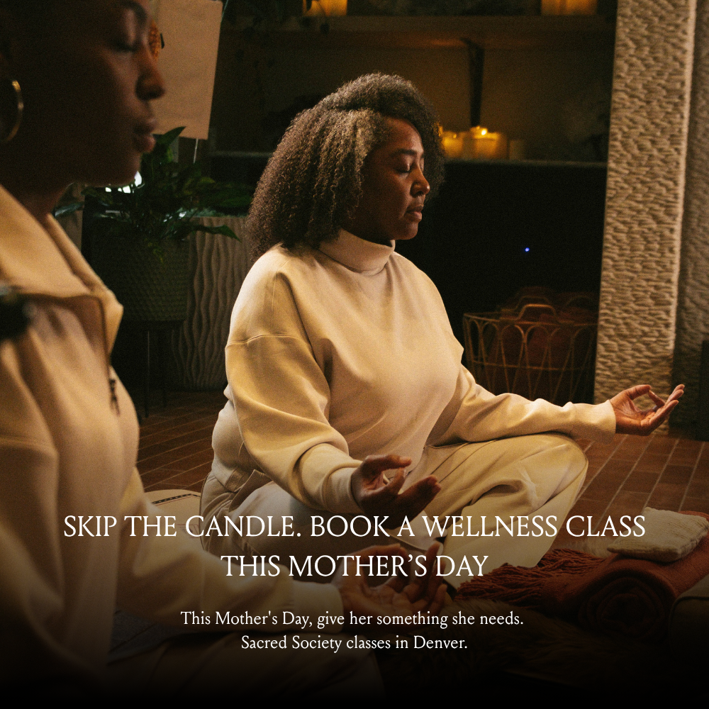 Sacred Society Facebook ad: Calm body. Clear mind.