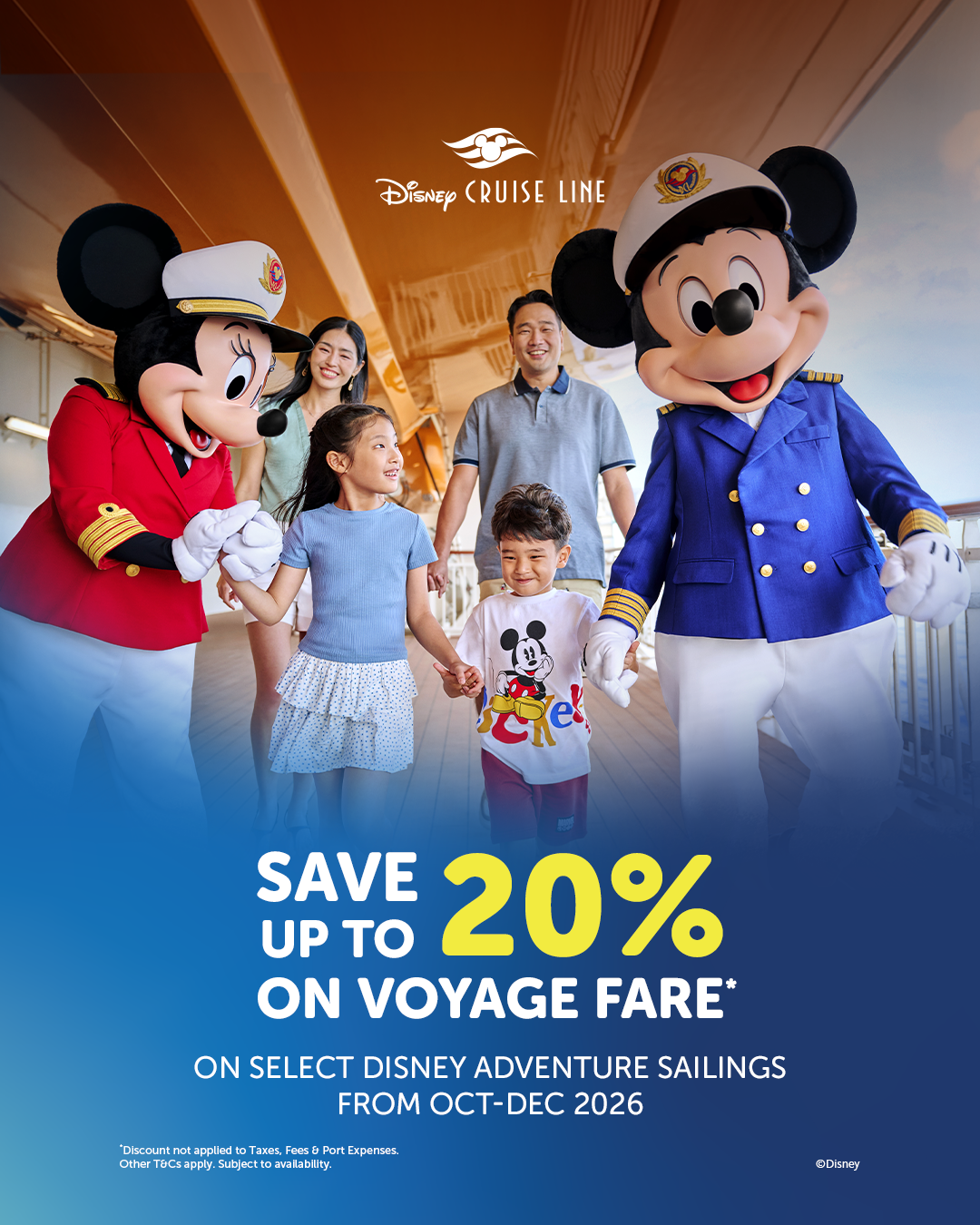 Disney Cruise Line Facebook ad: Special Savings on Select Sailings