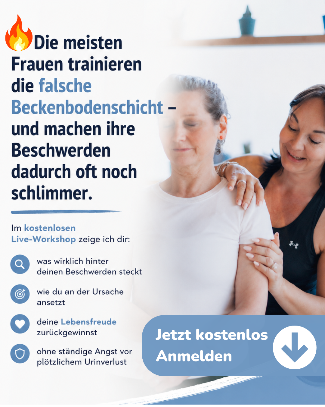 Barbara Scharrer - Therapeutisches Training Facebook ad: Kostenloser Workshop für Frauen