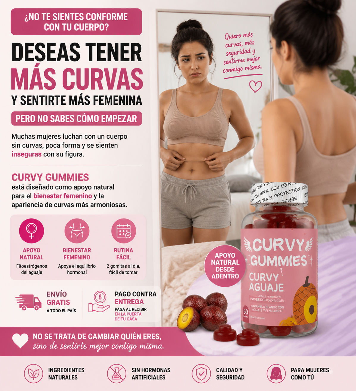 Peguero Market Facebook ad: Apoyo natural para tu figura