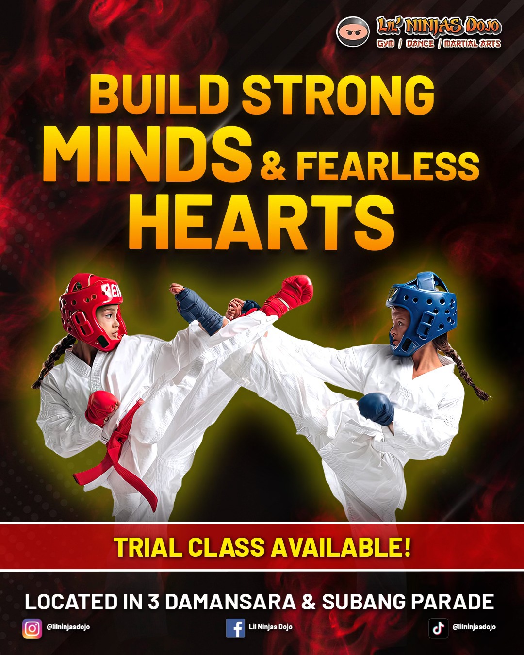Lil Ninjas Dojo Facebook ad: Chat with us