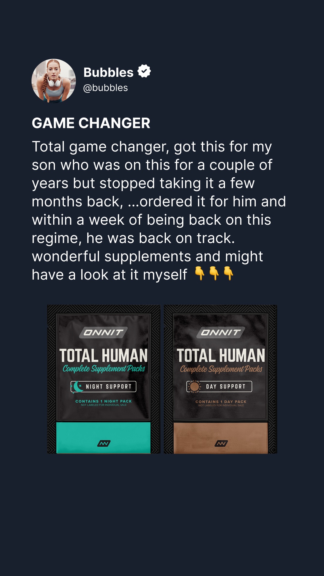 Onnit Facebook ad