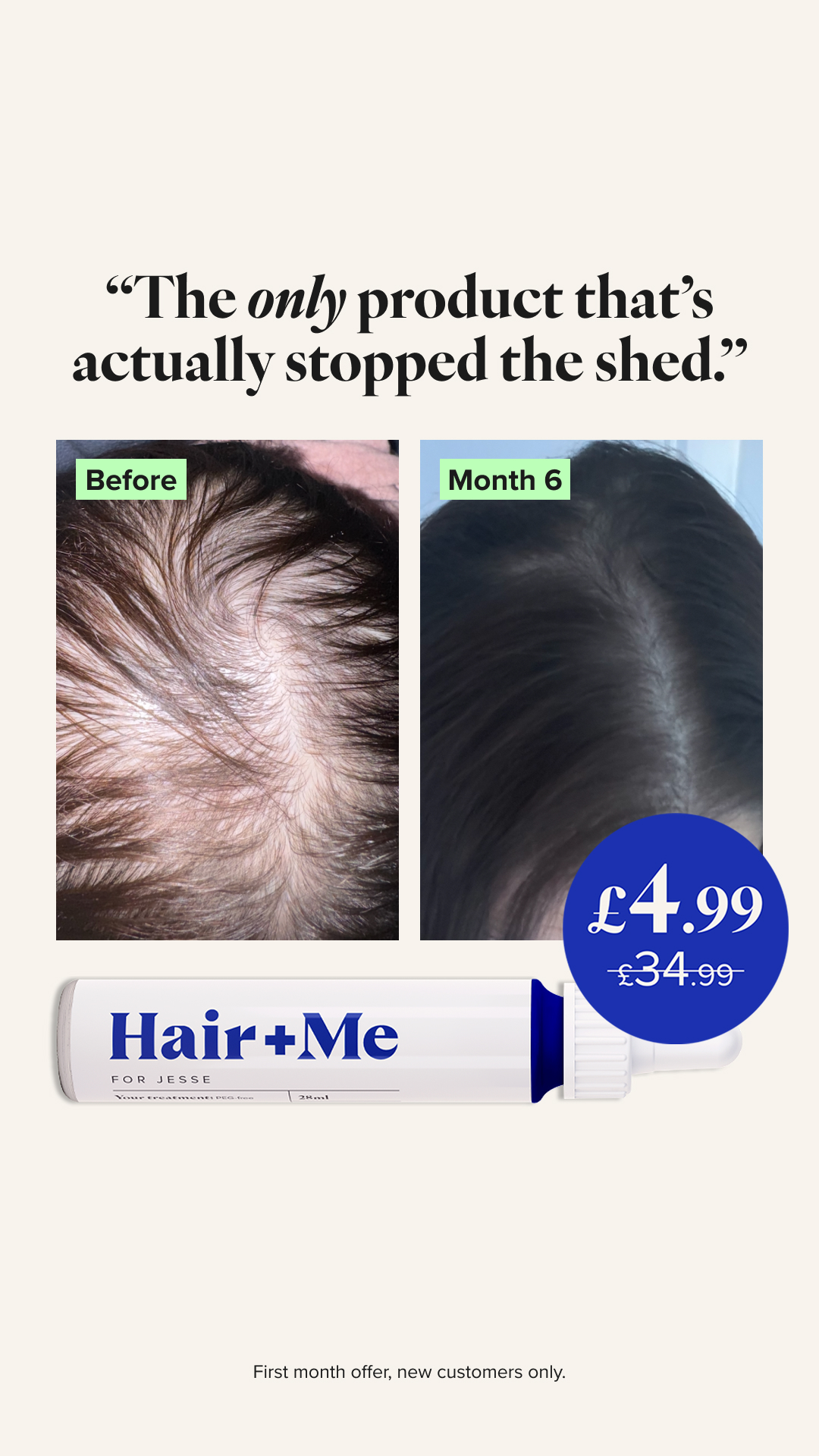 Hair + Me Facebook ad