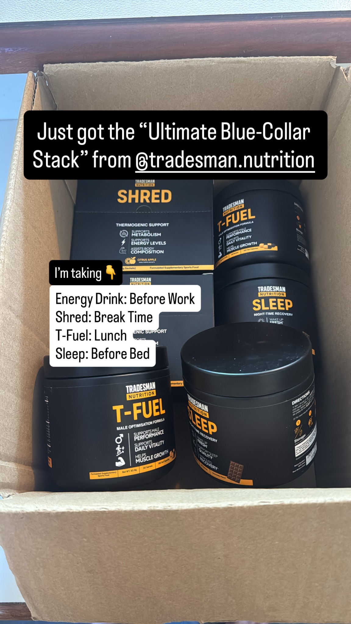 Tradesman Nutrition Facebook ad
