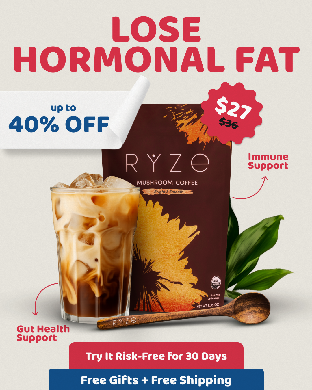 RYZE Superfoods Facebook ad