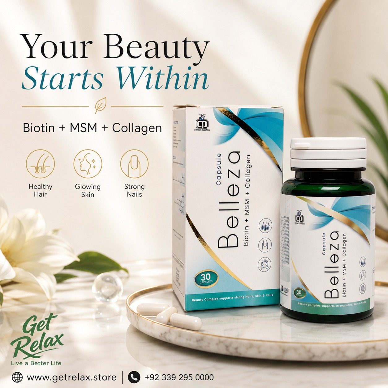 Get Relax Facebook ad: Beauty Starts From Within
