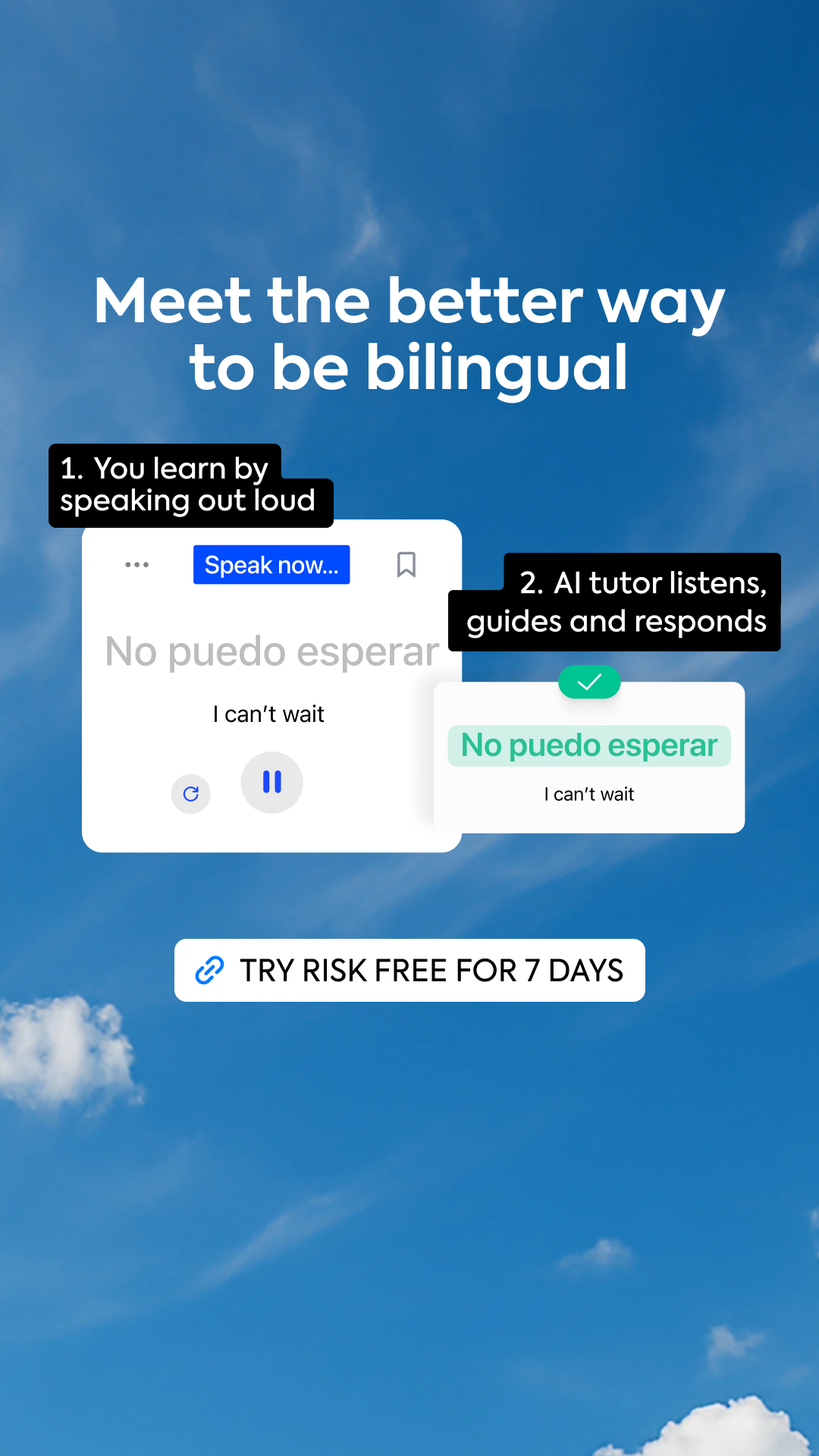 Speak Facebook ad