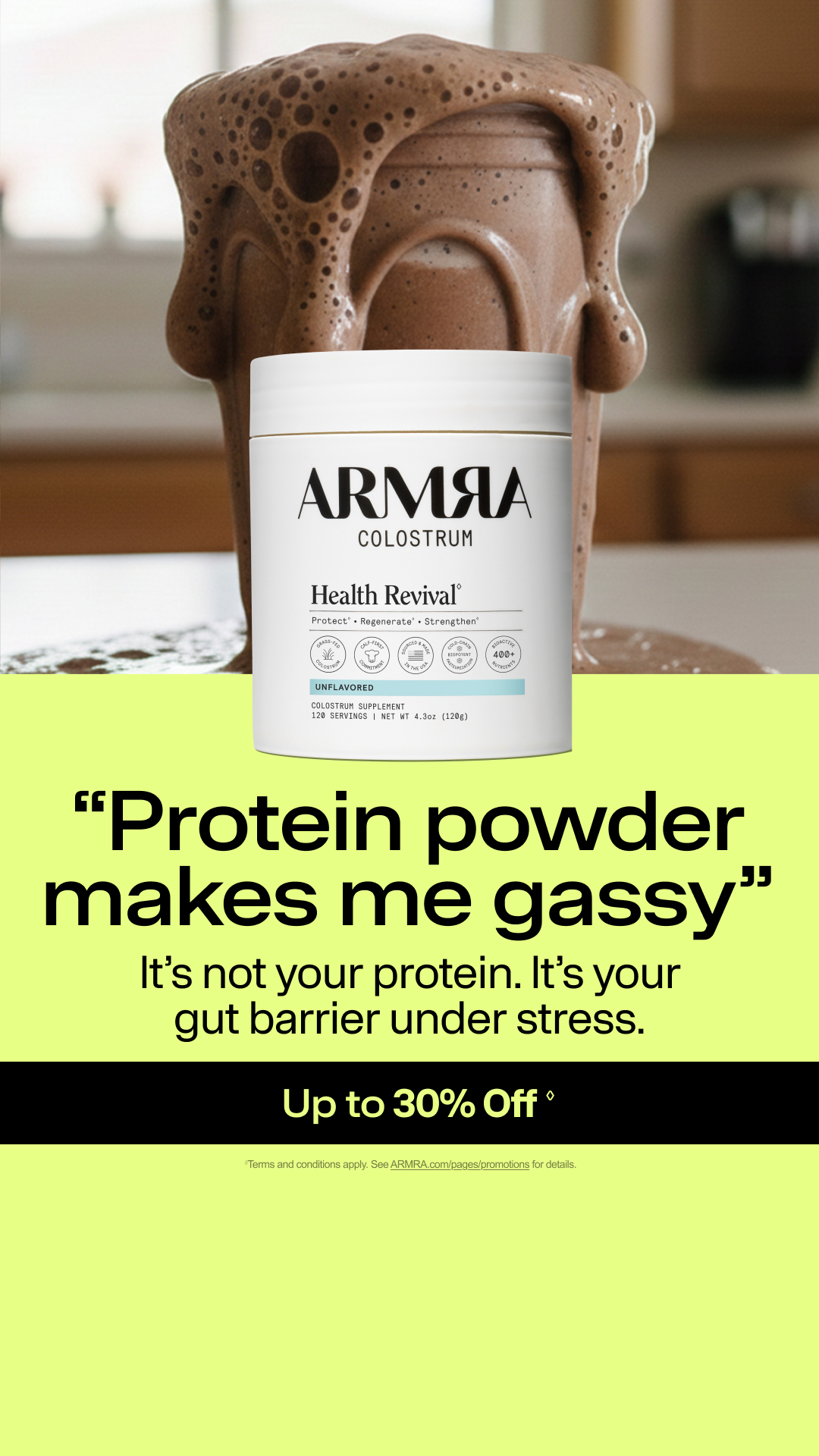 ARMRA Facebook ad