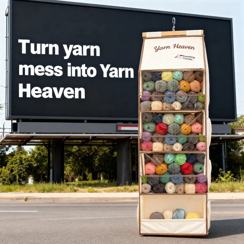 Everything Crochet Facebook ad: Yarn Heaven Storage Bag