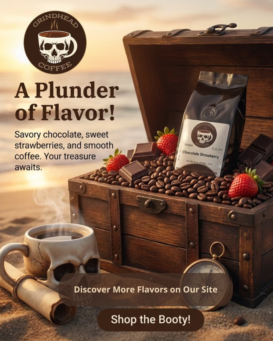 Grindhead Coffee Company Facebook ad: Freshly Roasted Coffee You’ll Love