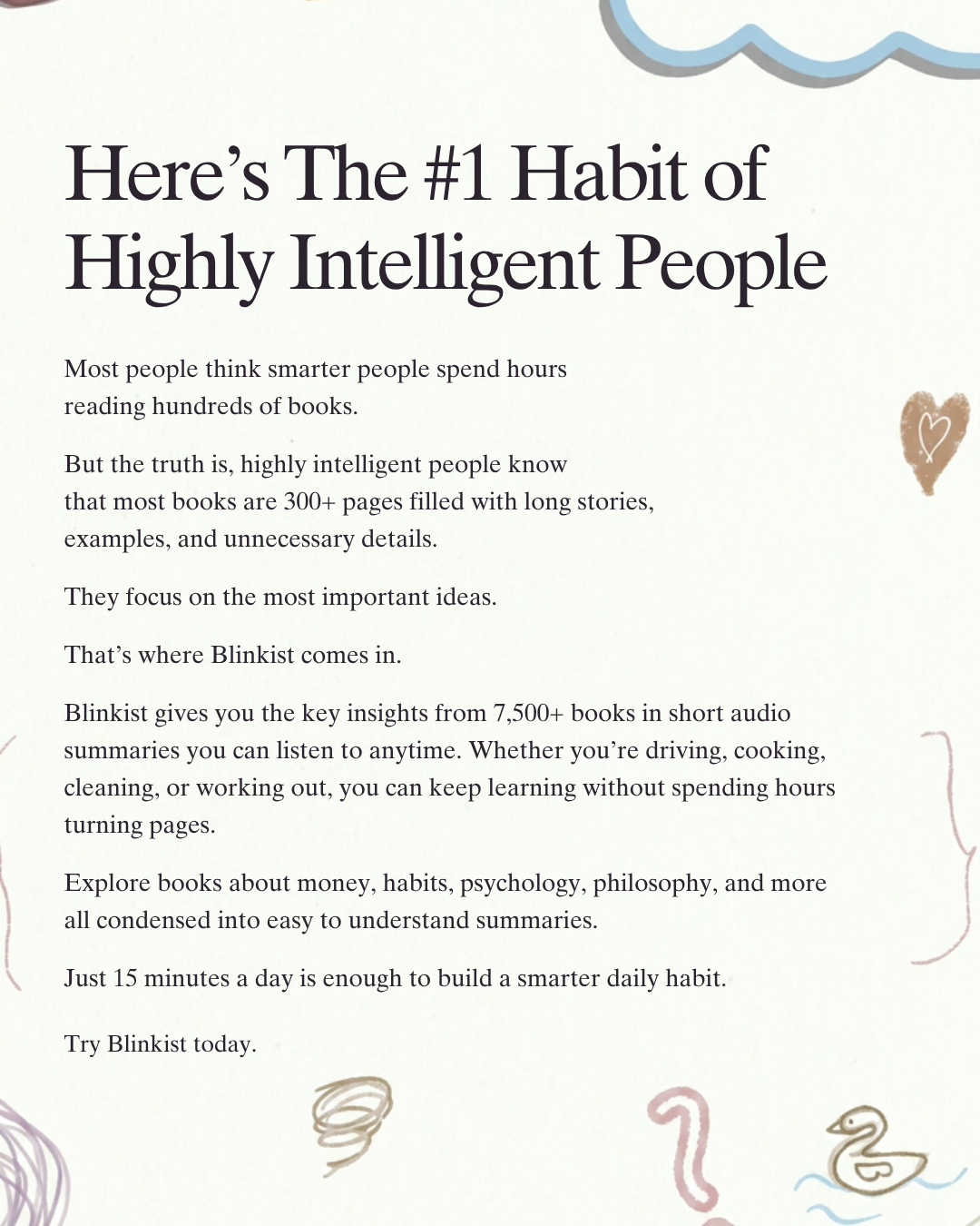 Blinkist Facebook ad