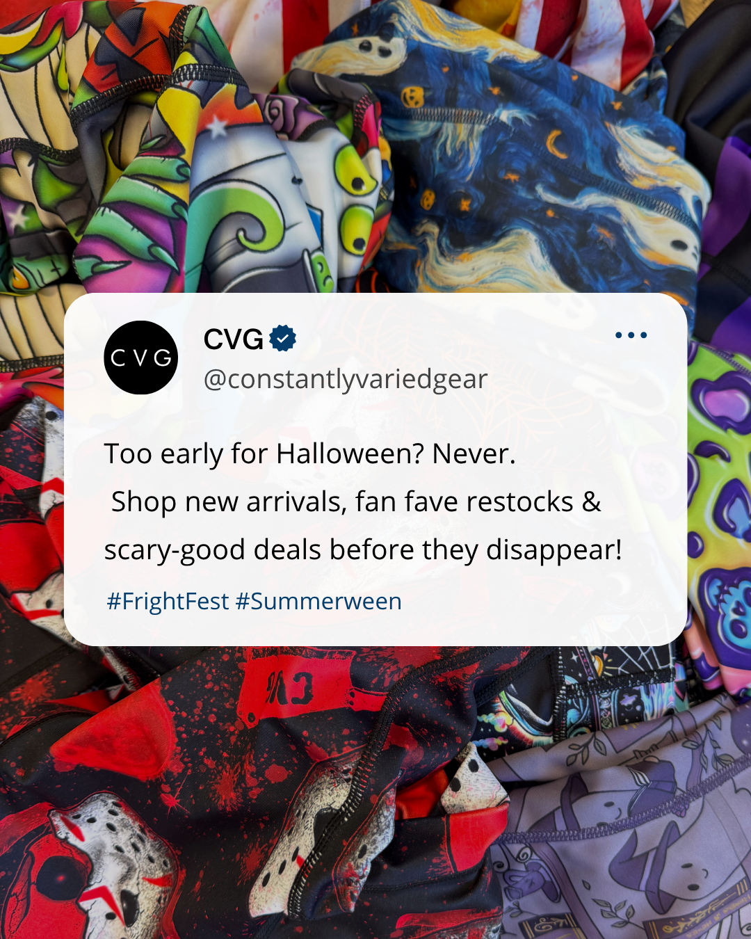 Constantly Varied Gear Facebook ad: Up To 50% Off