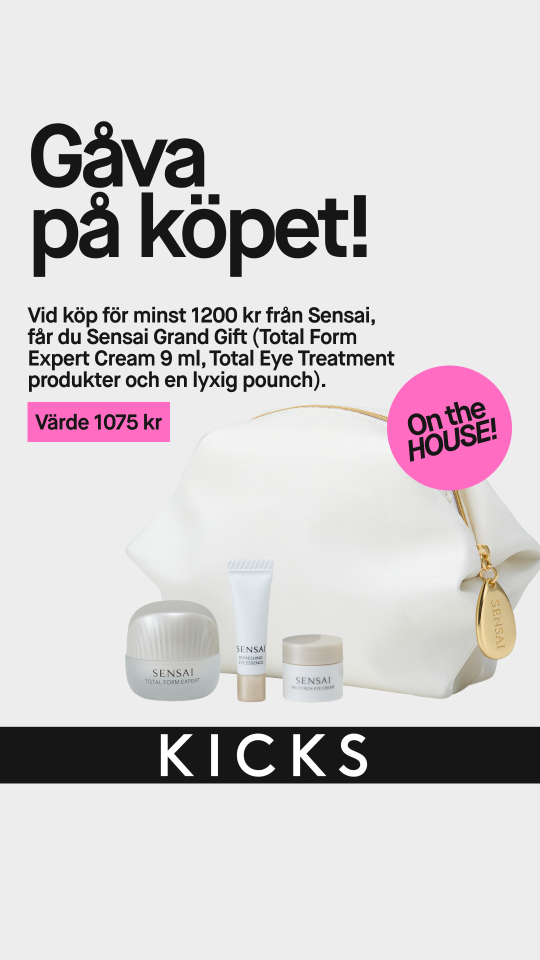 KICKS Facebook ad: Gåva på köpet!
