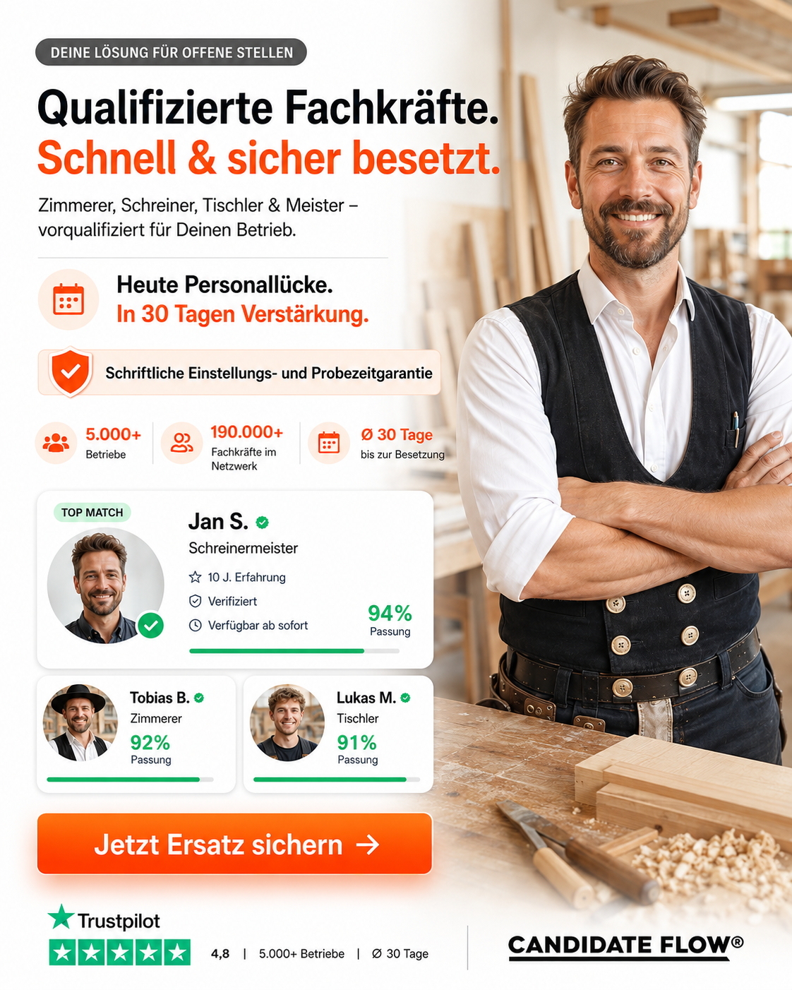 Candidate Flow GmbH - Recruiting Partner für den Mittelstand Facebook ad