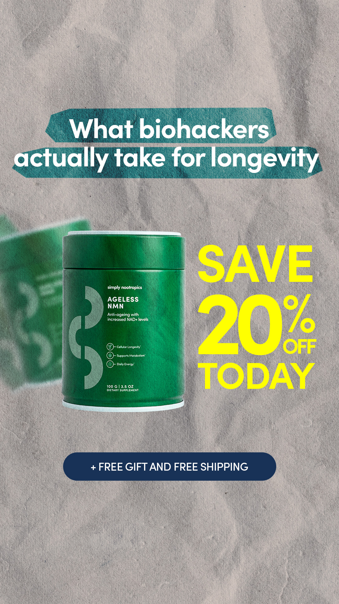 Simply Nootropics Facebook ad