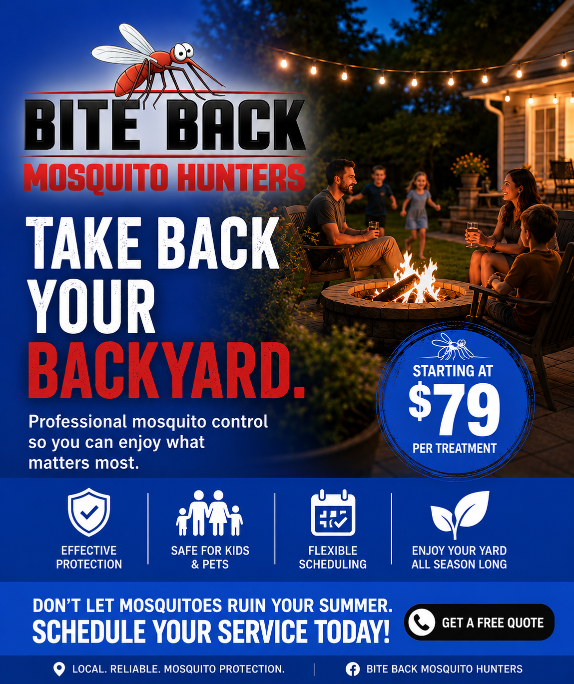 Bite Back Mosquito Hunters Facebook ad