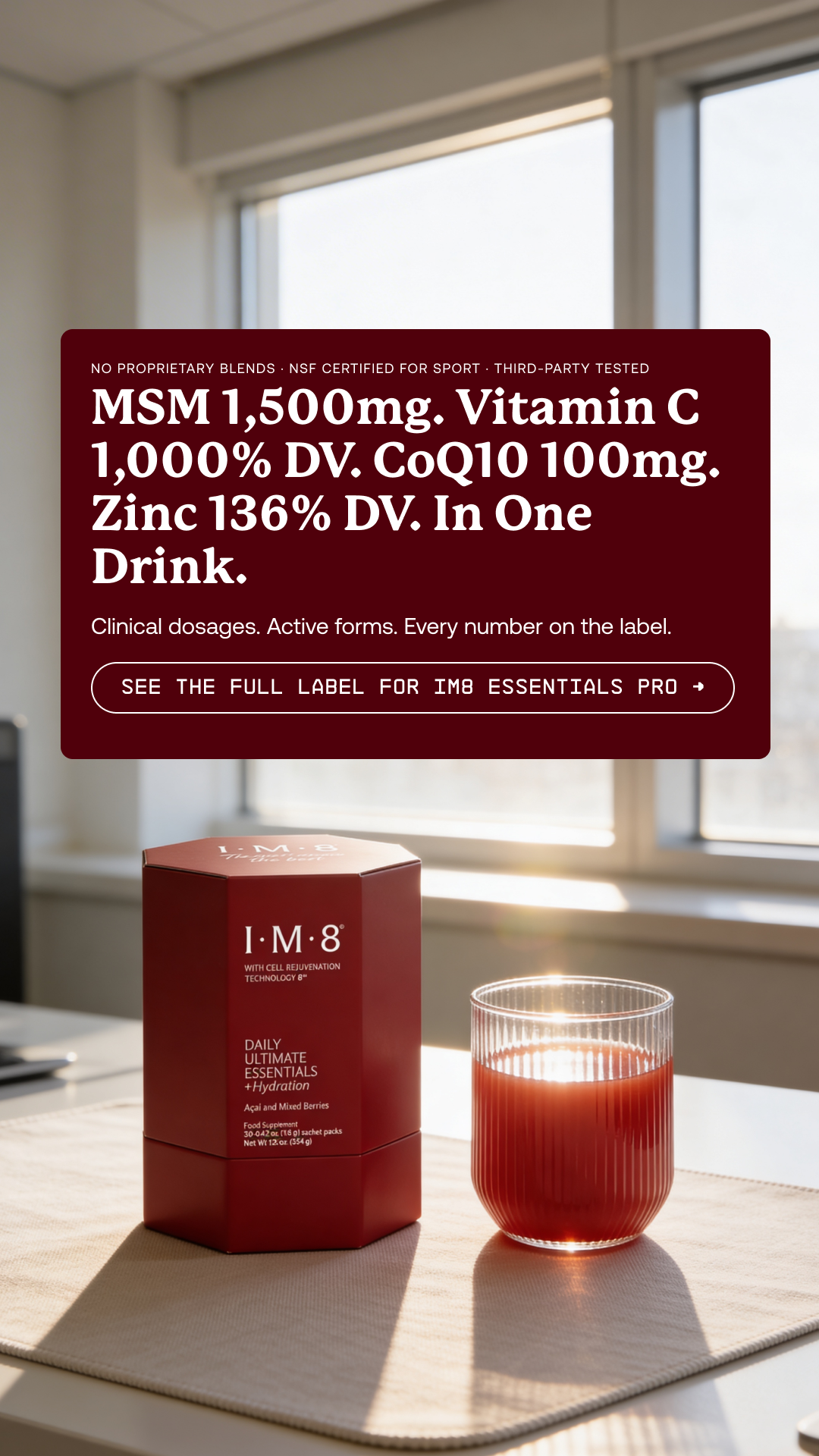IM8 Health Facebook ad