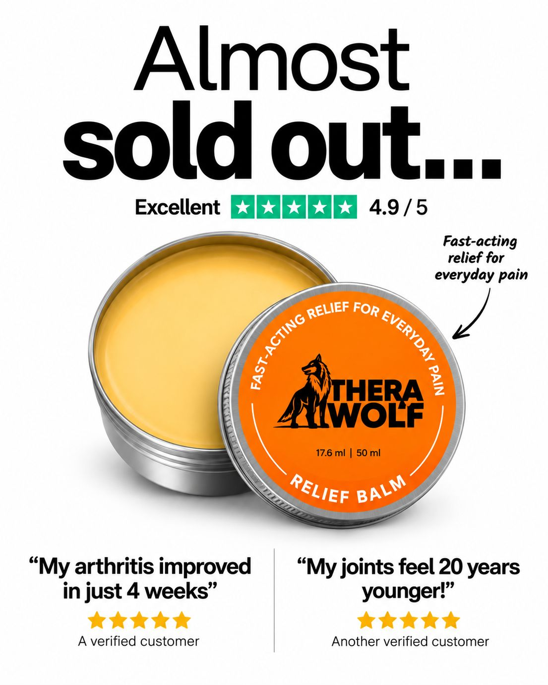 Therawolf-US Facebook ad: DON’T WAIT UNTIL IT’S GONE.