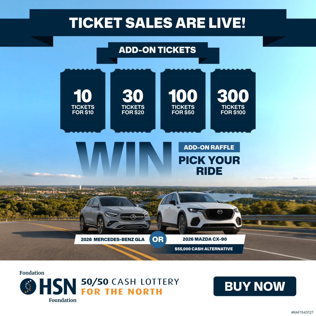 HSN 50/50 Facebook ad