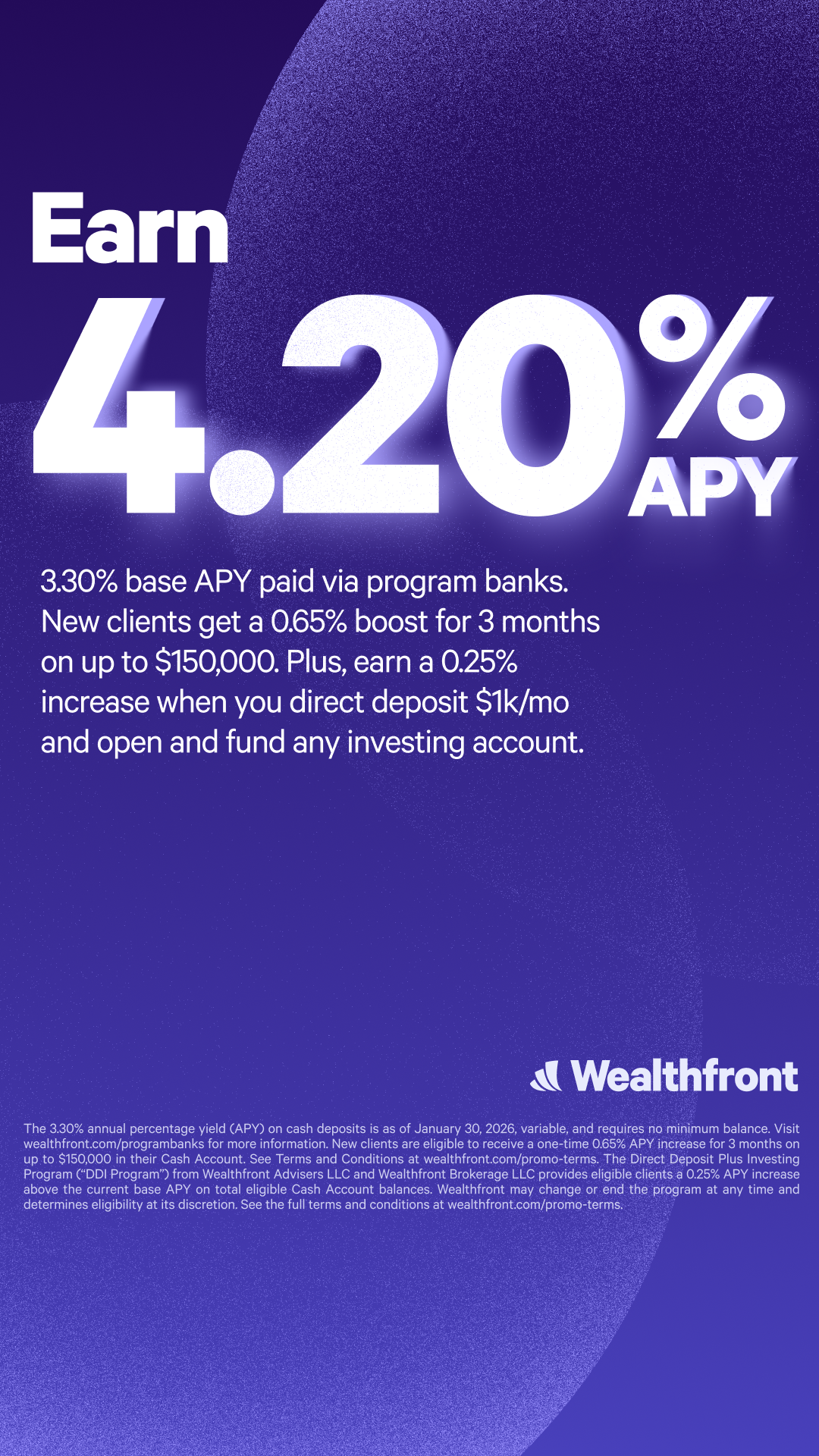 Wealthfront Facebook ad