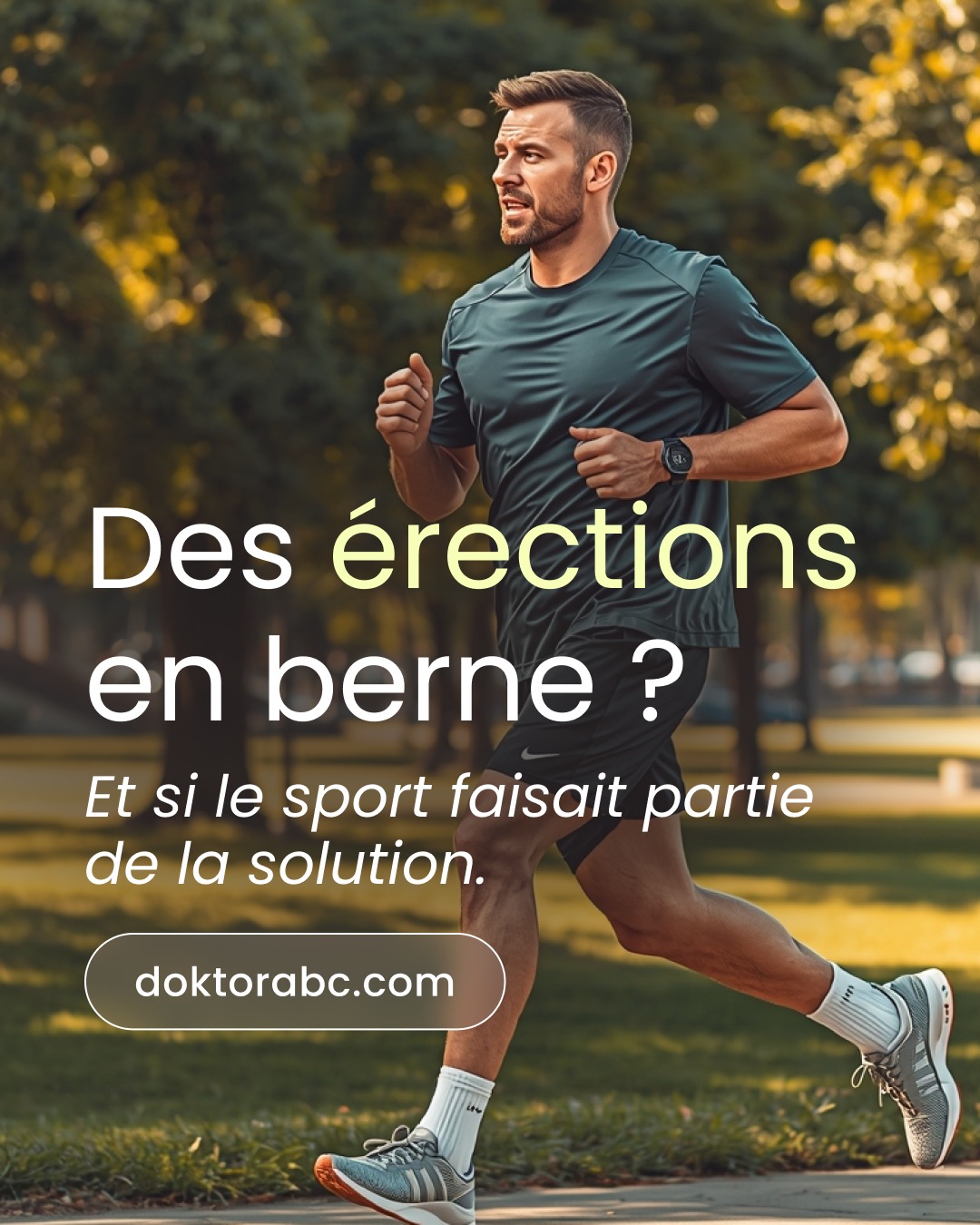Doktorabc France Facebook ad: Le sport booste la circulation et soutient l’érection.