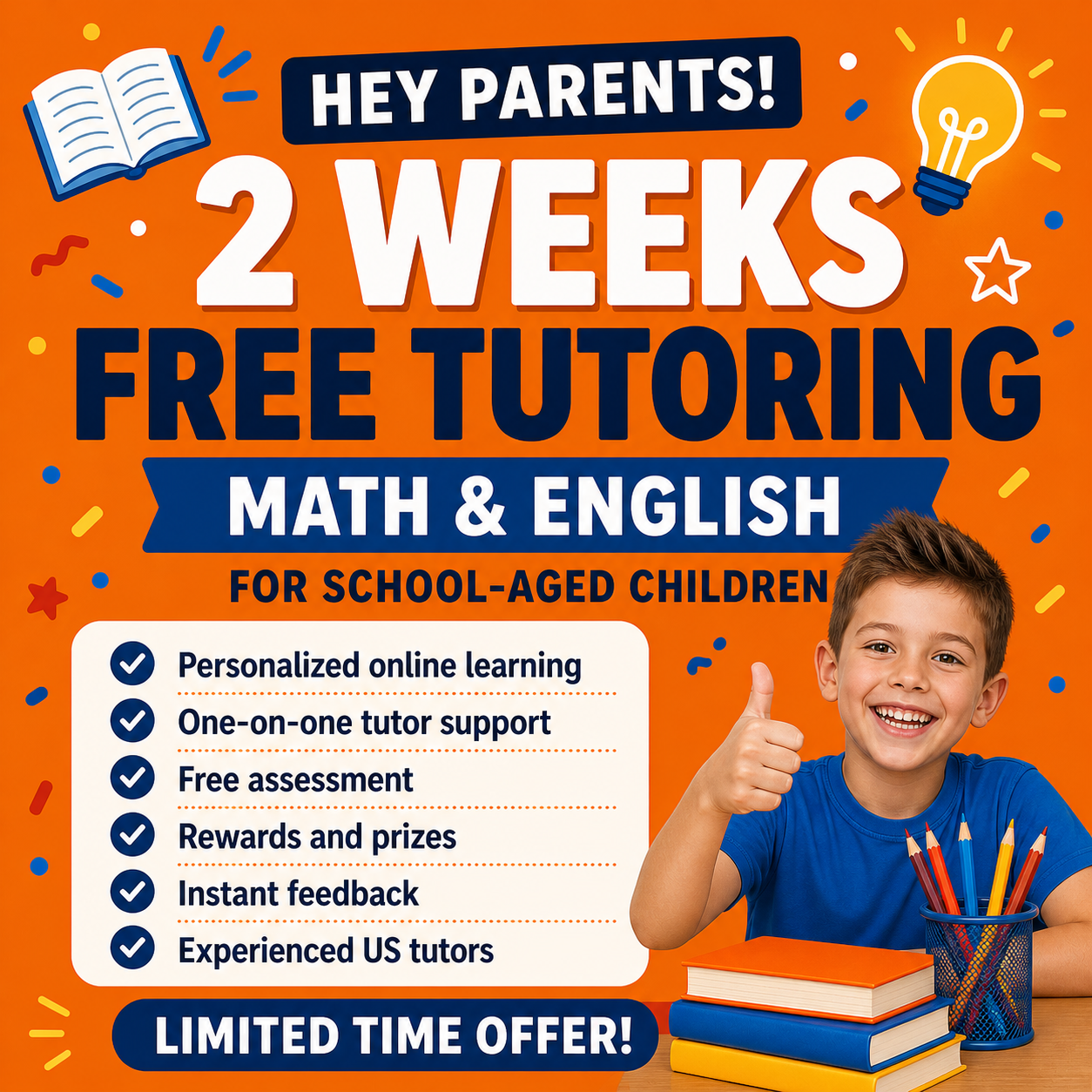 APLUS America - Math and English Facebook ad