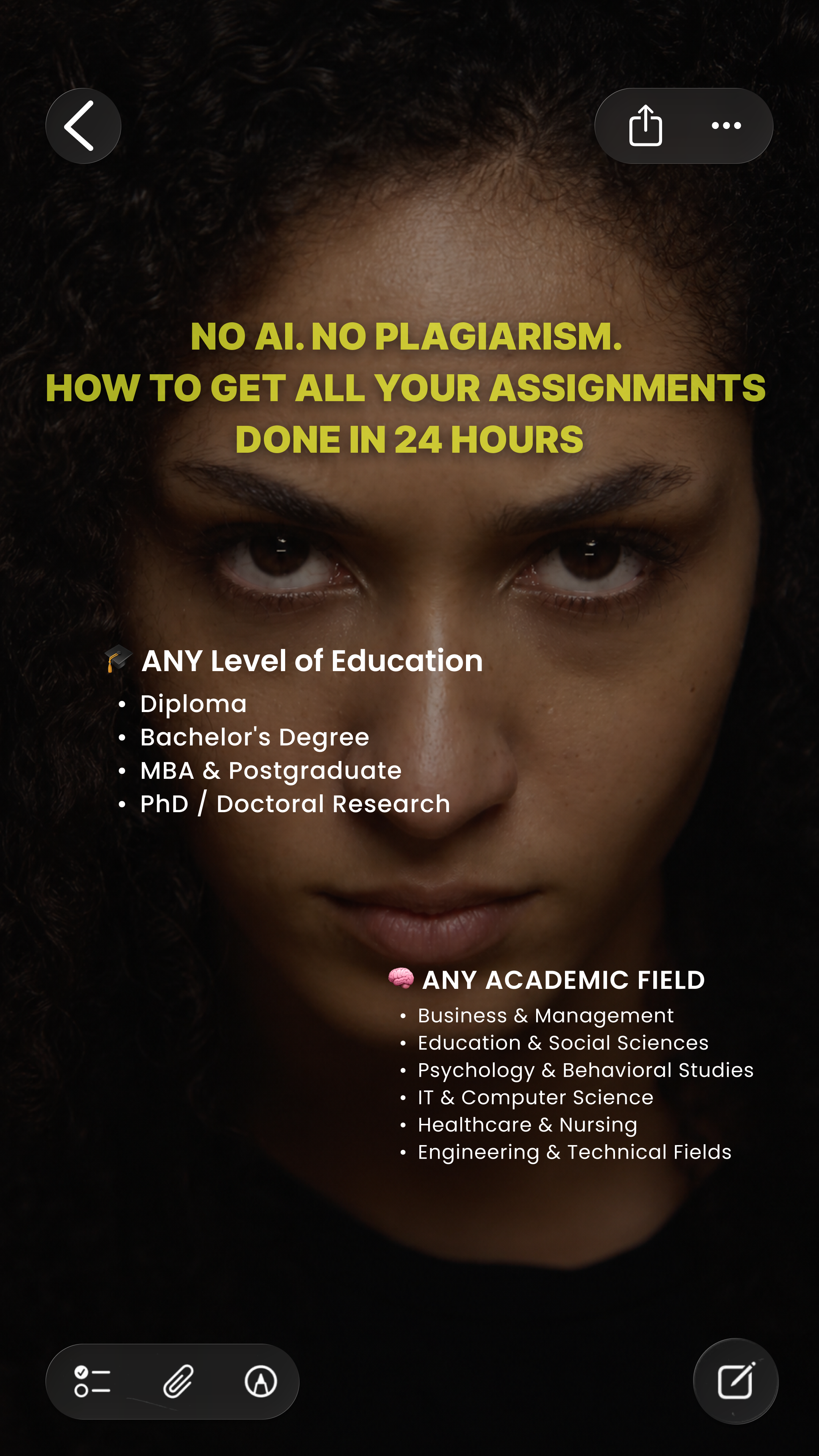 JustDone Facebook ad