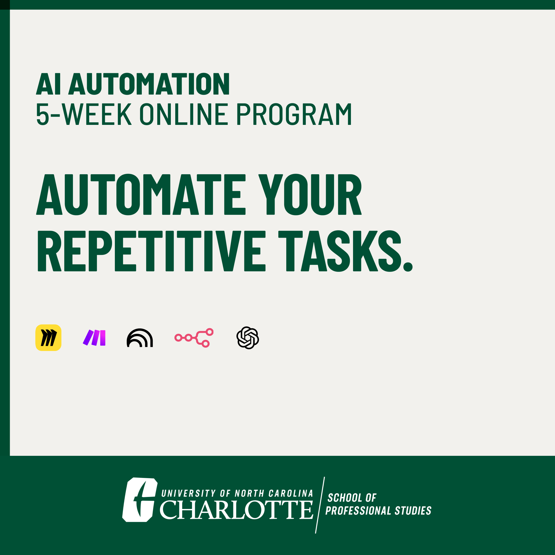 UNC Charlotte School of Professional Studies Facebook ad