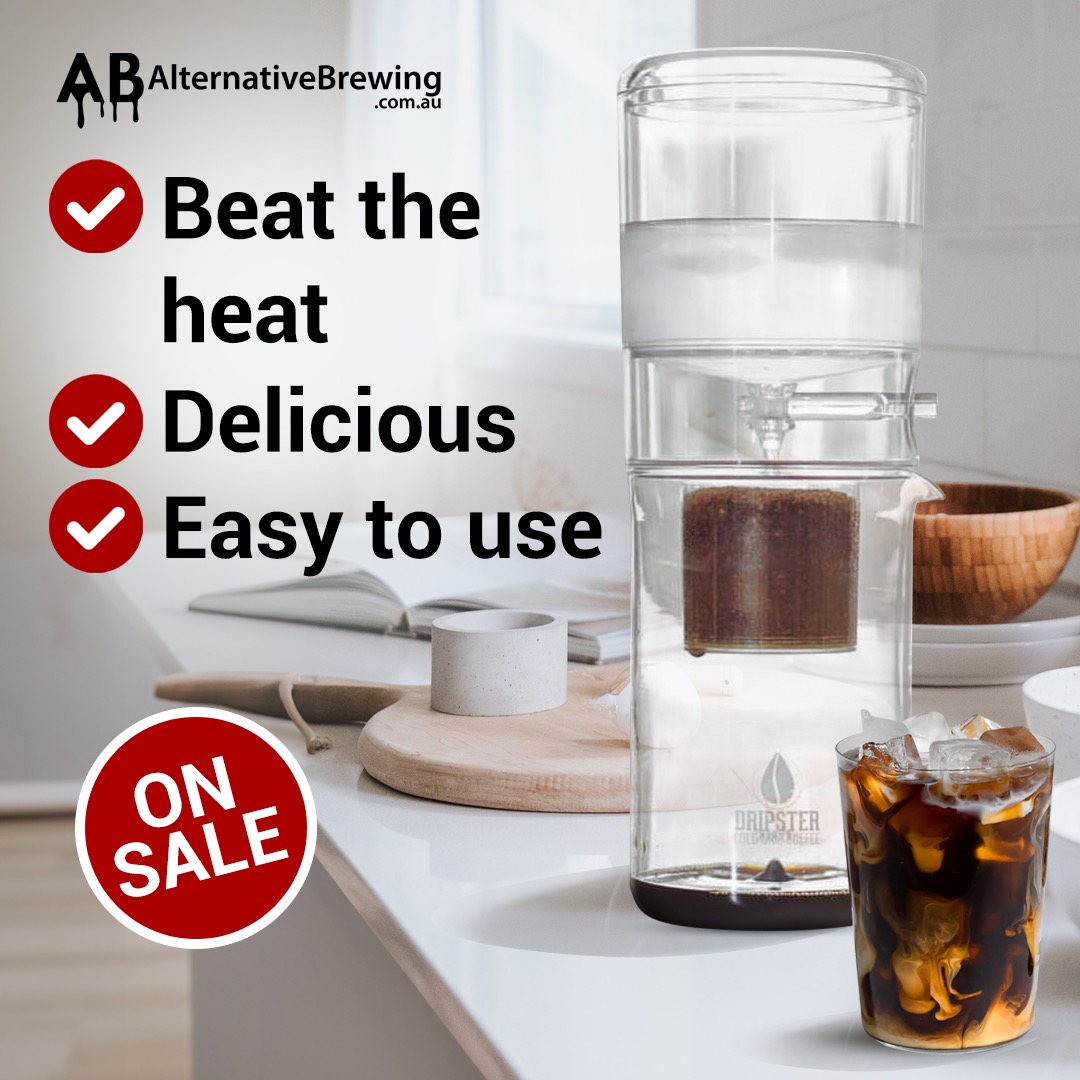 Alternative Brewing Facebook ad: ON SALE: Save $85 OFF* Dripster Cold Brew